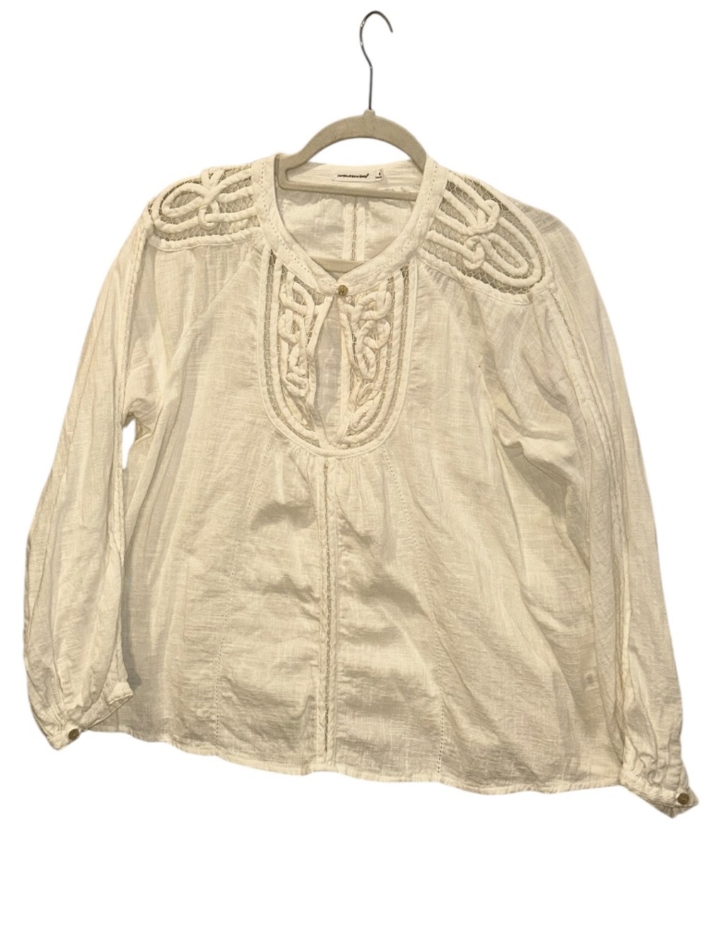 unsubscribed white embroidered cotton poets blouse tunic top 6